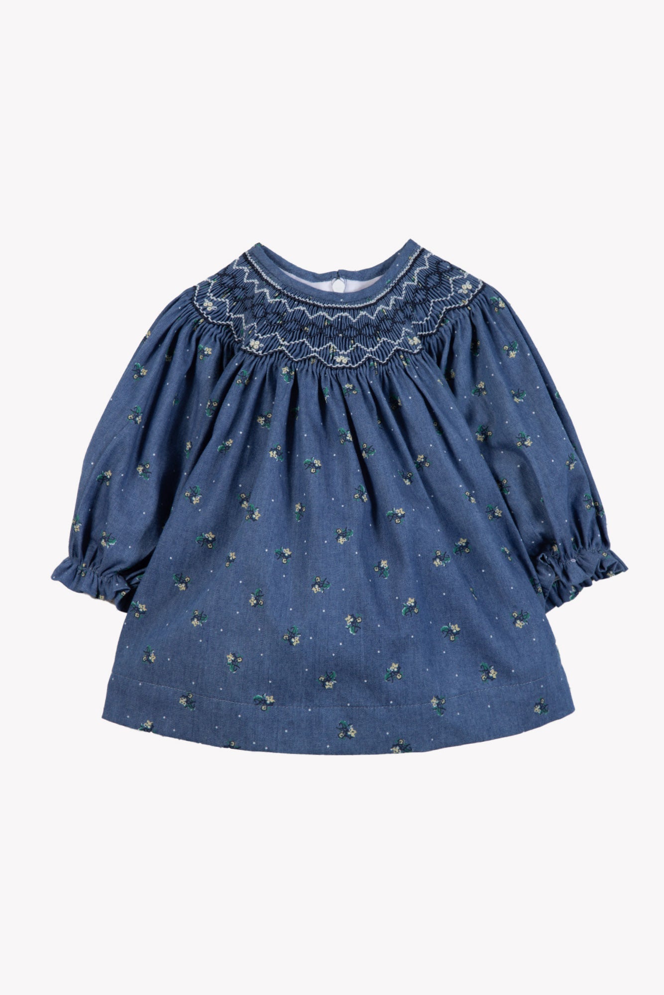 Tartine et Chocolat Smocked Chambray Dress