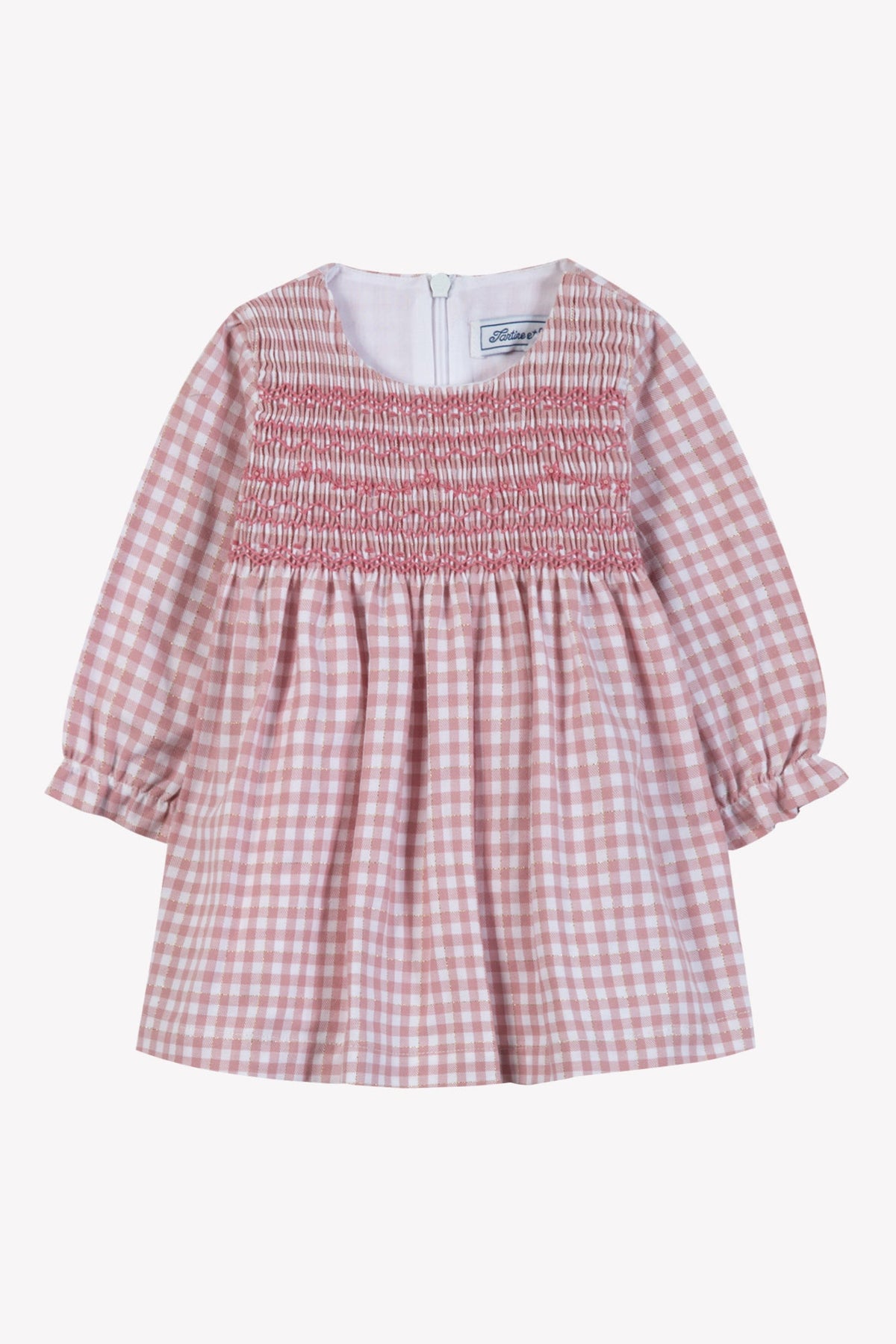 Tartine et Chocolat Pink Gingham Smocked Dress