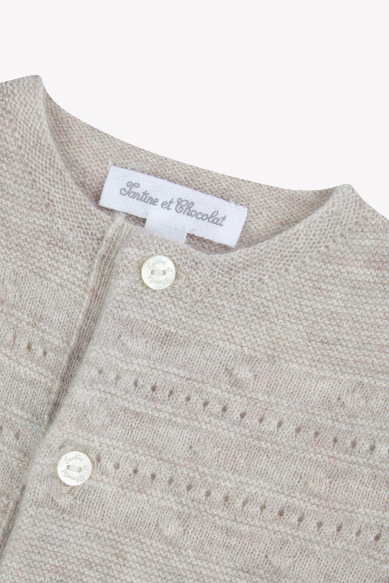 Tartine et Chocolat Beige Wool Cashmere Romper