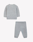 Grey Wool Cashmere Cableknit Set