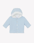 Light Blue Cotton Cashmere Baby Jacket