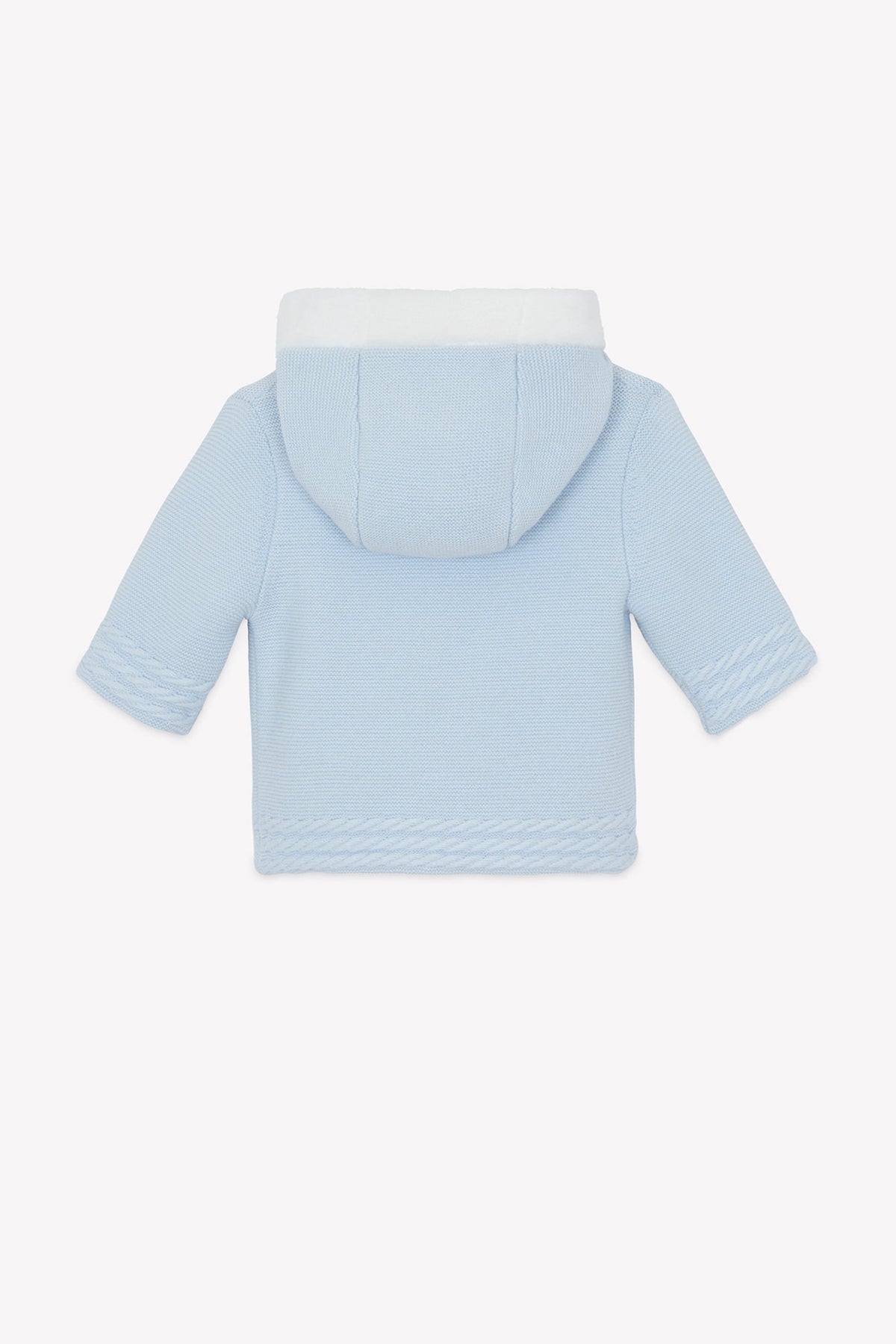 Light Blue Cotton Cashmere Baby Jacket