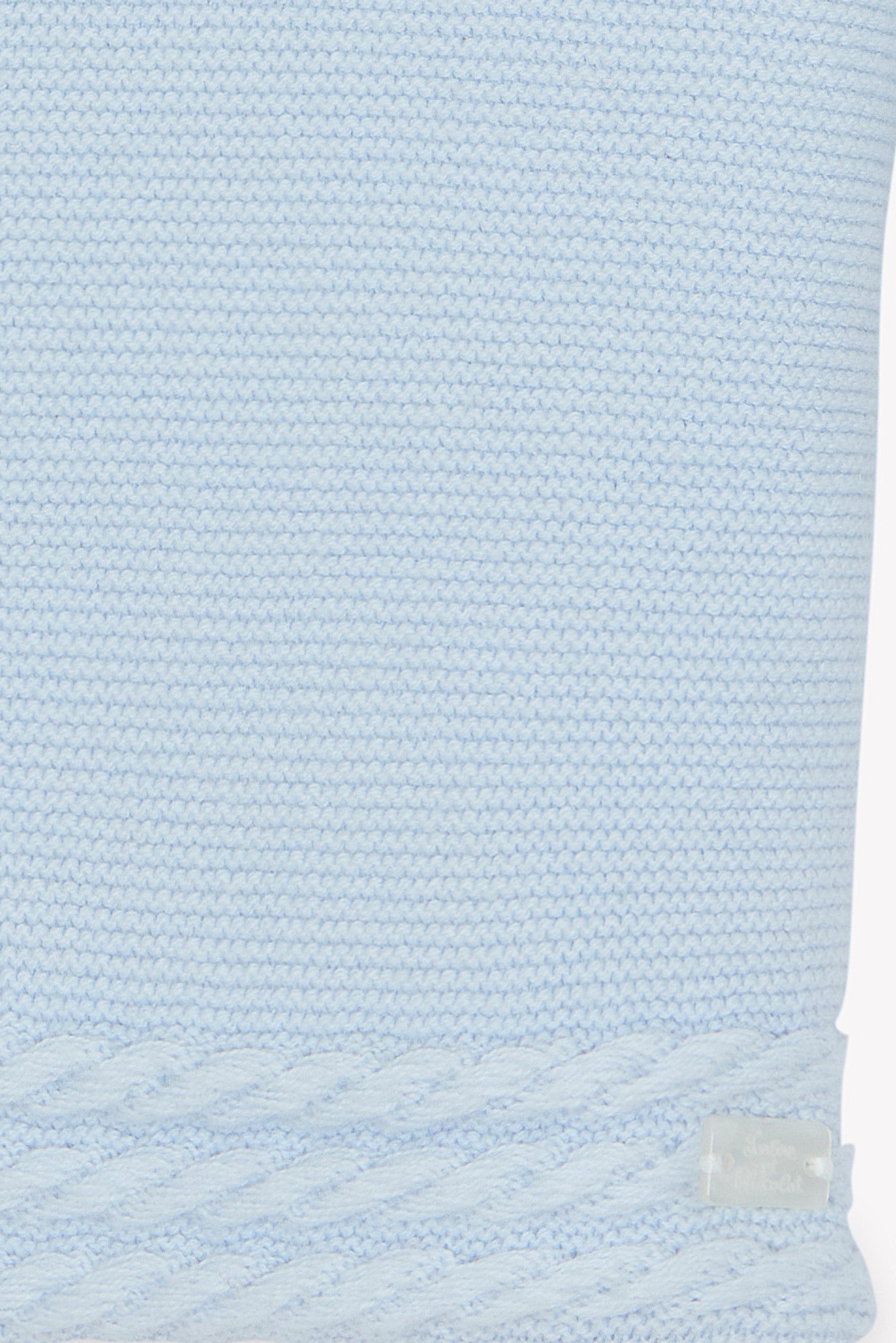Light Blue Cotton Cashmere Baby Jacket