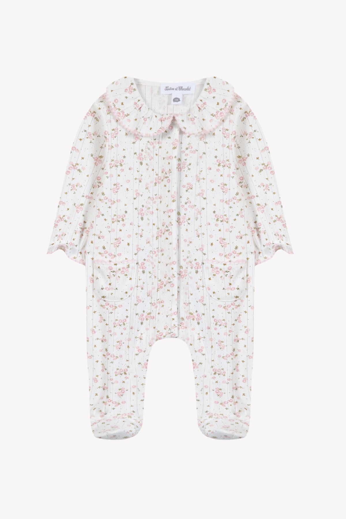Tartine et Chocolat Floral Pointelle Cotton Romper