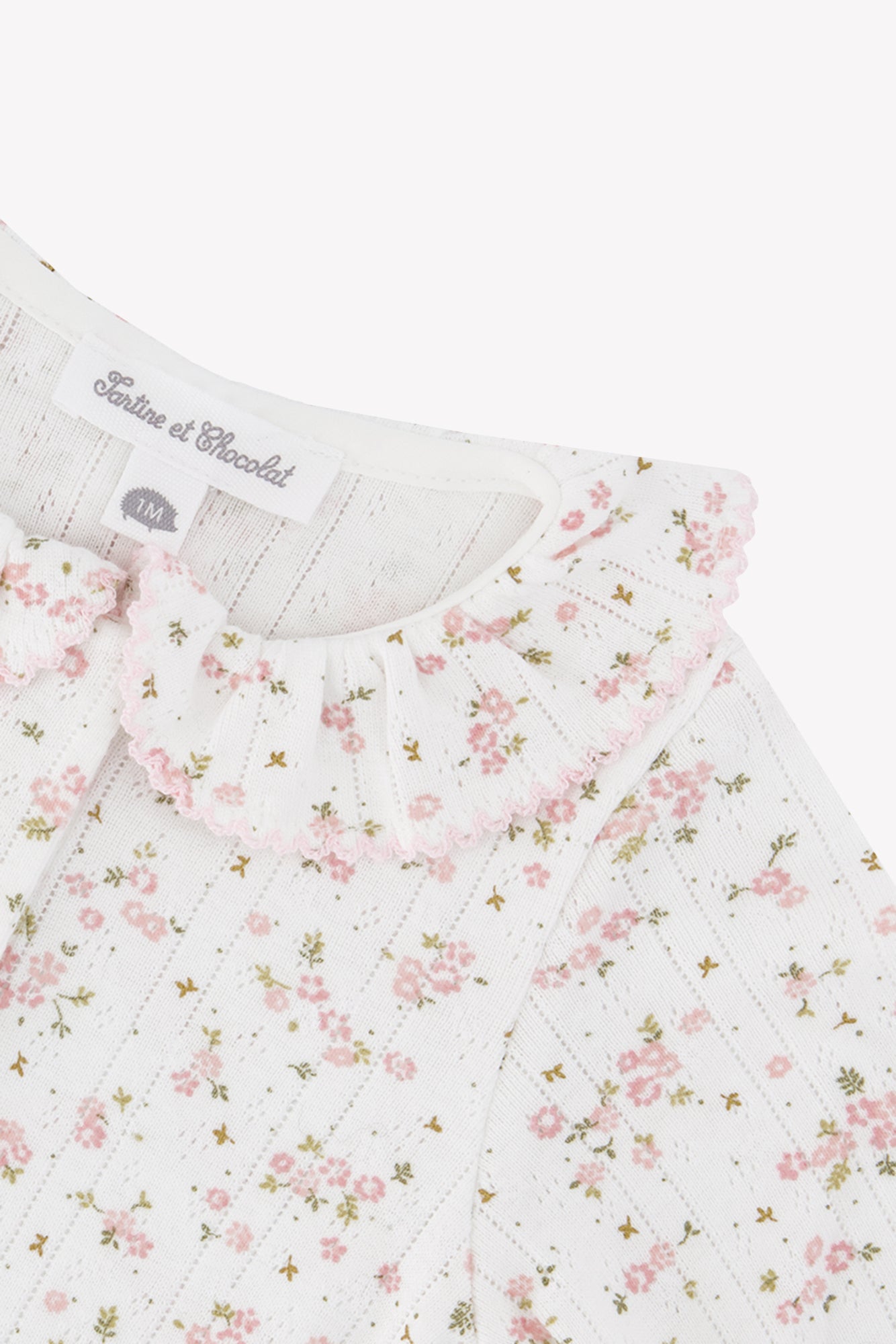 Tartine et Chocolat Floral Pointelle Cotton Romper