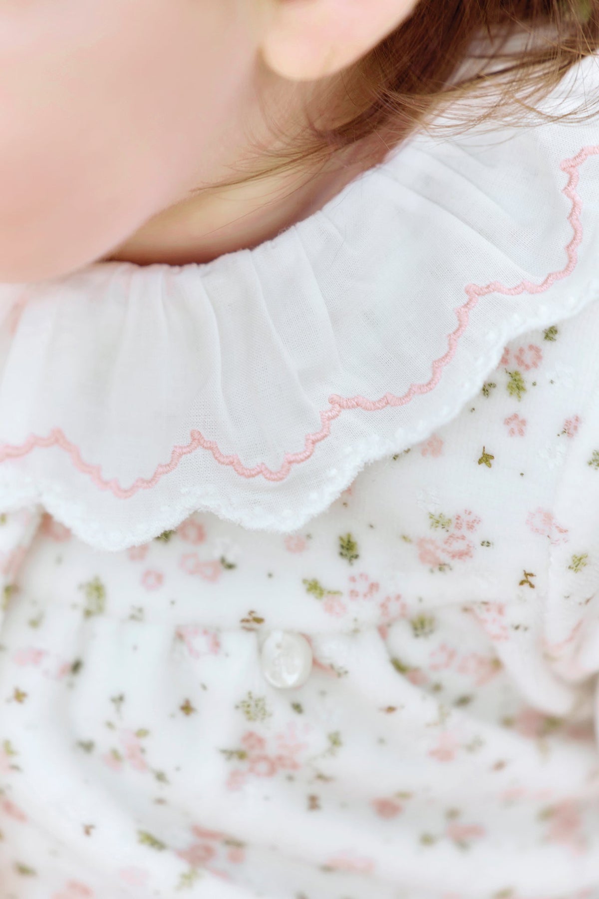 Tartine et Chocolat Velour Floral Romper