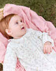 Tartine et Chocolat Velour Floral Romper
