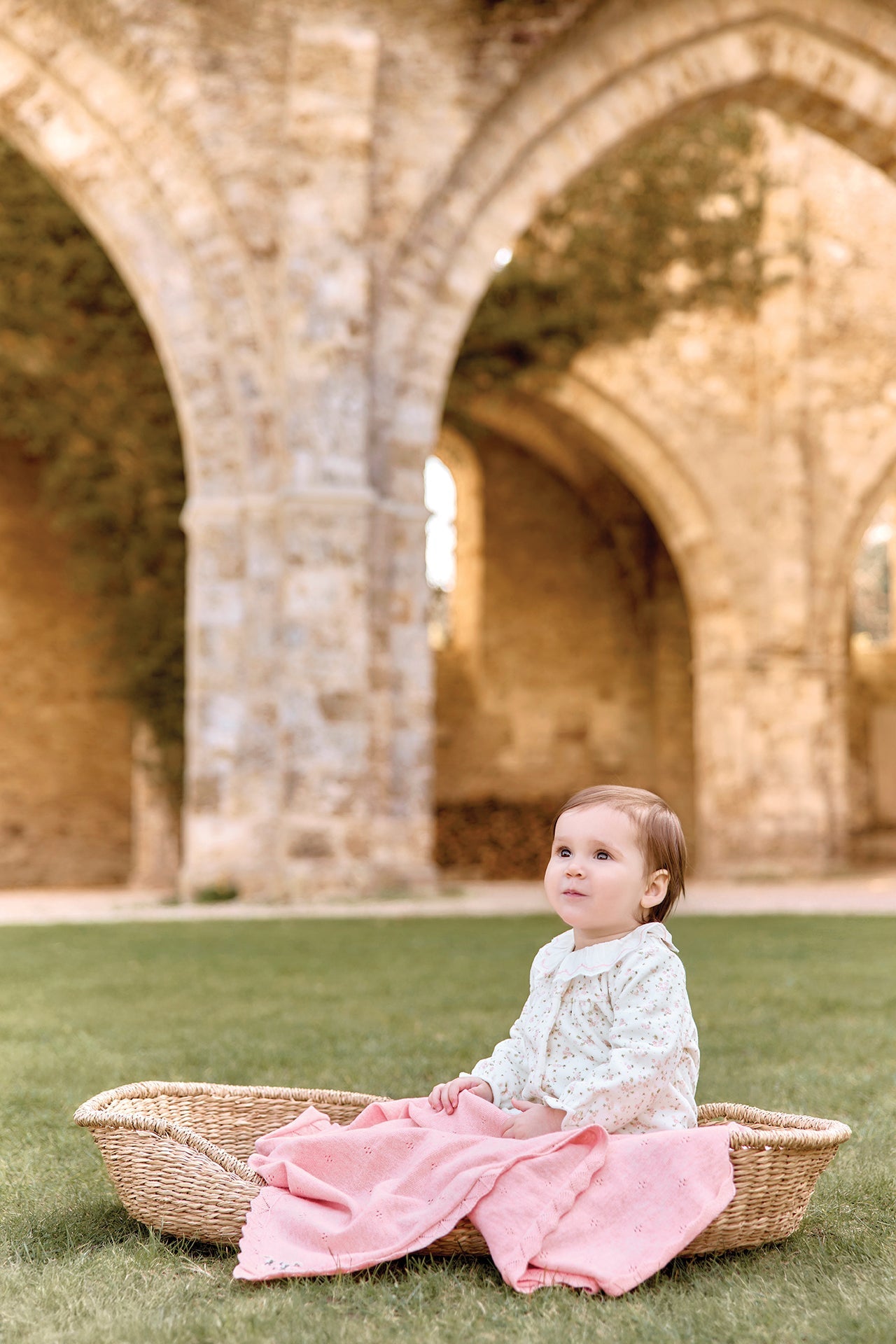 Tartine et Chocolat Velour Floral Romper