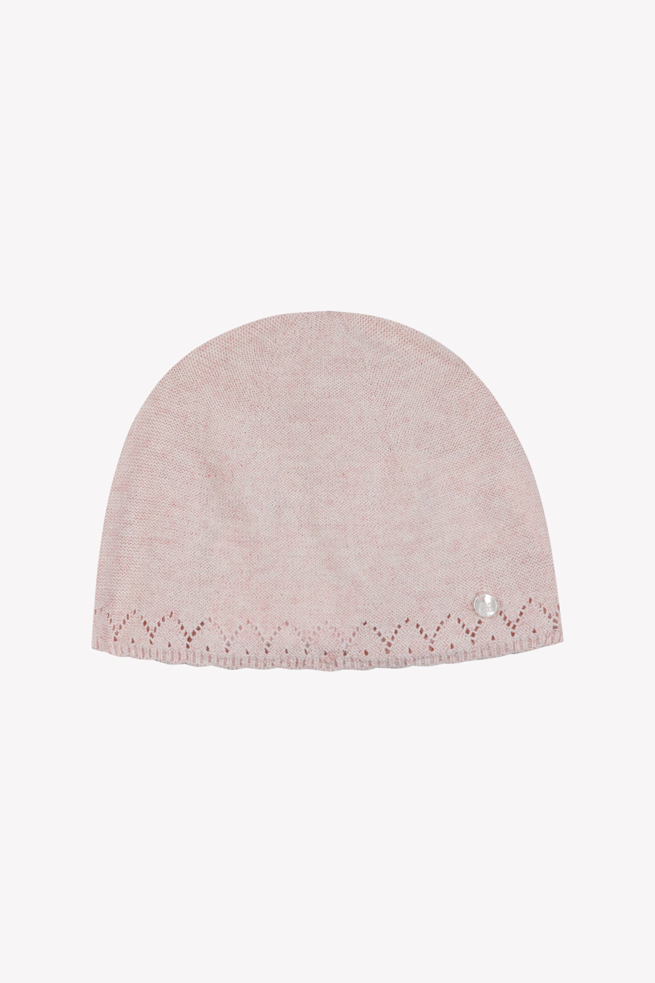 Pink Cotton Cashmere Baby Hat