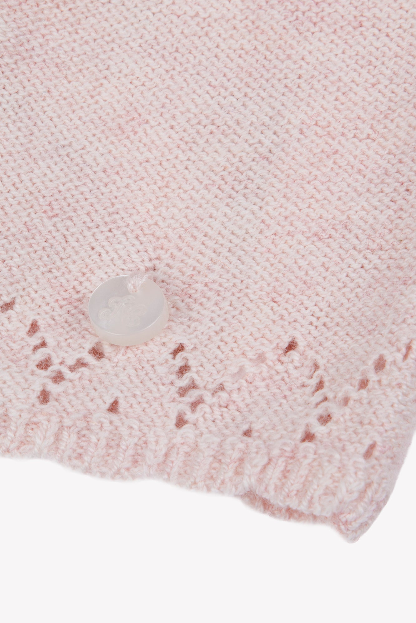 Pink Cotton Cashmere Baby Hat