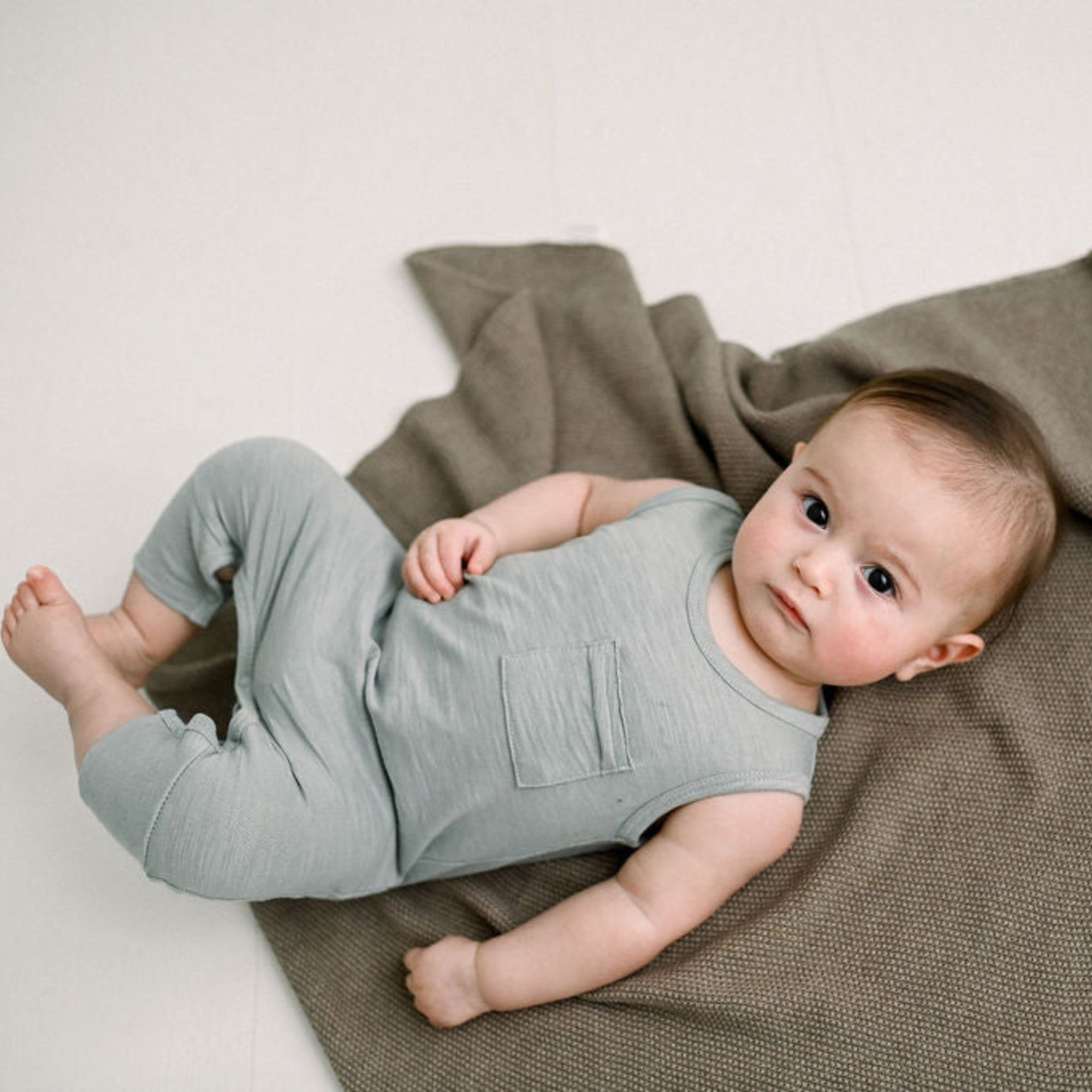Organic Cotton Seafoam Coverall