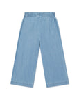 Elastic Wide Leg Denim Pants