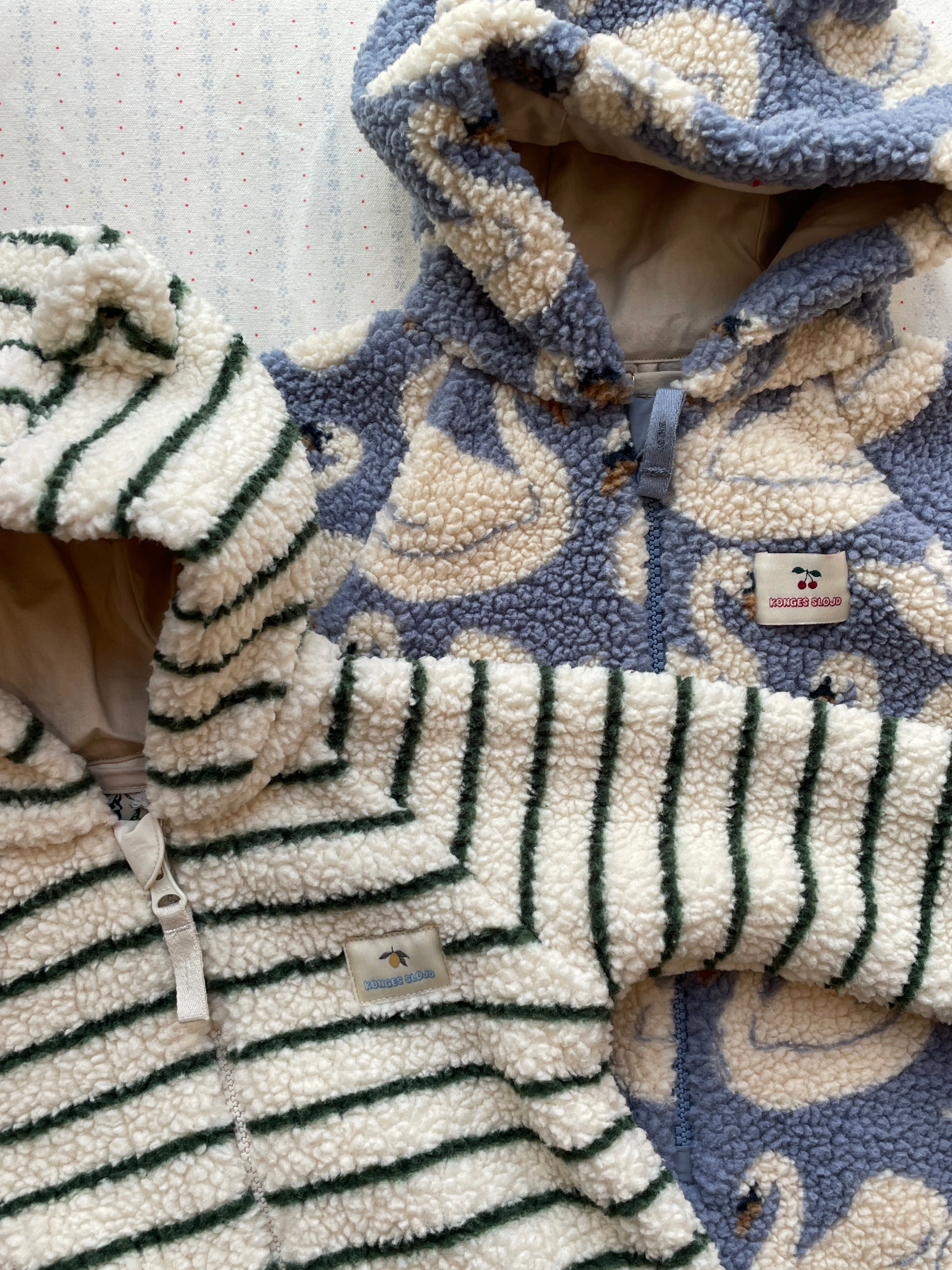 Konges Erba Stripe Fleece Bunting