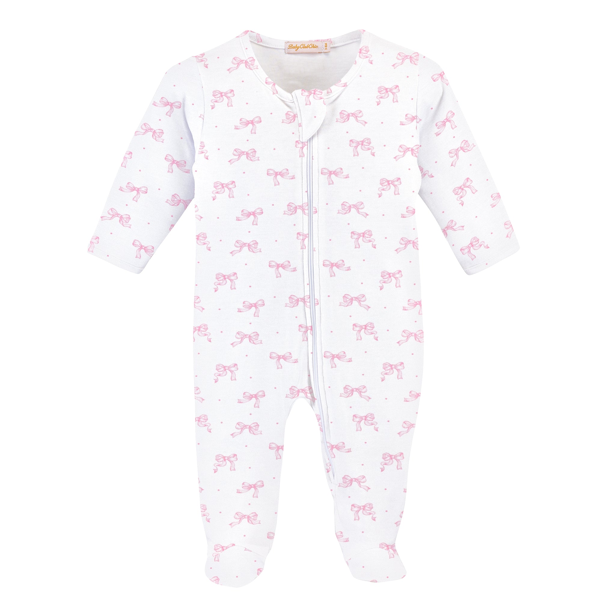 Tiny Pretty Bows Zipper Footie