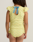 Petite Fleur Cap Sleeve Swim Set