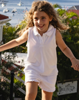 White Terry Cloth Tennis Tank & Short Set