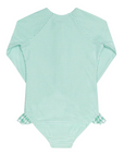 Gustavia Gingham Zip Front Rashguard One Piece