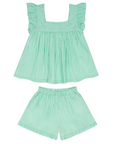 Gustavia Green Gingham Short Set