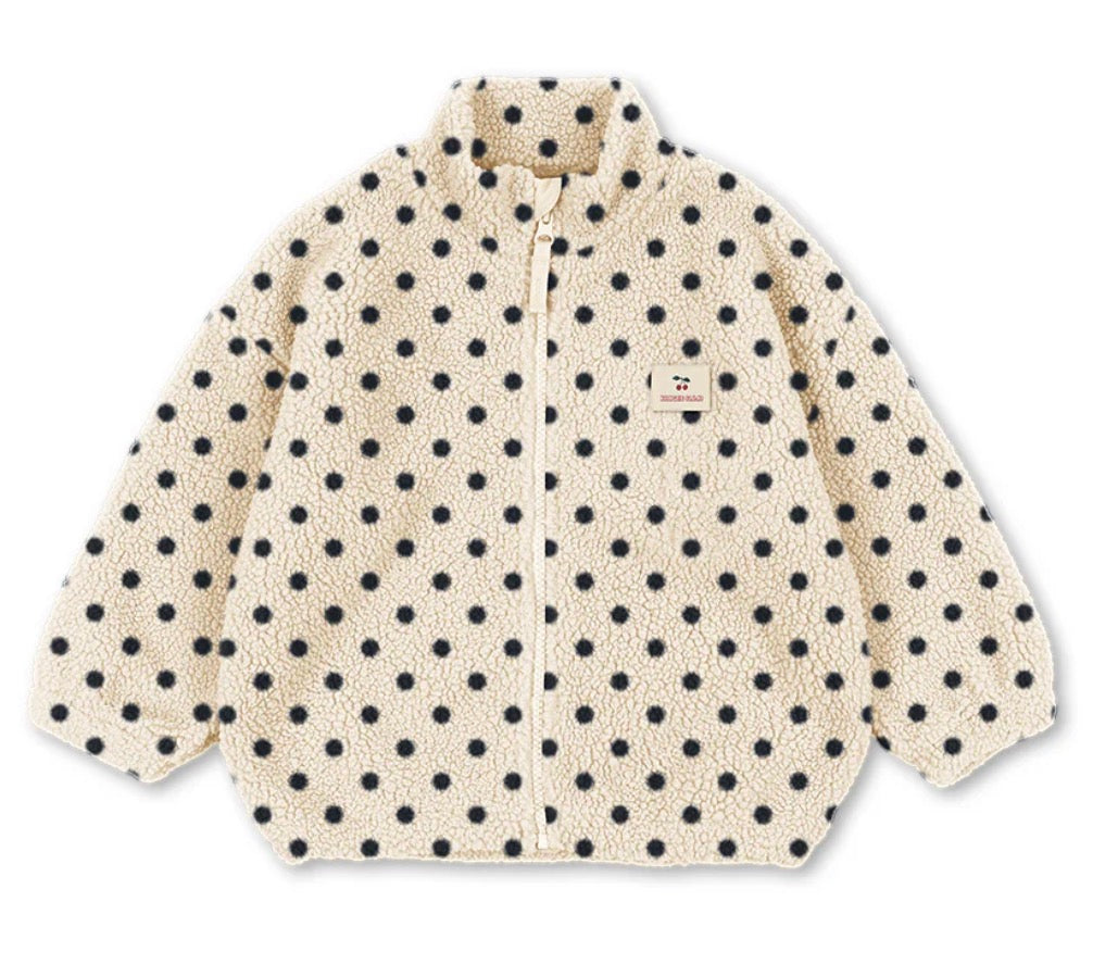 Cherry Embroidery Fleece Jacket