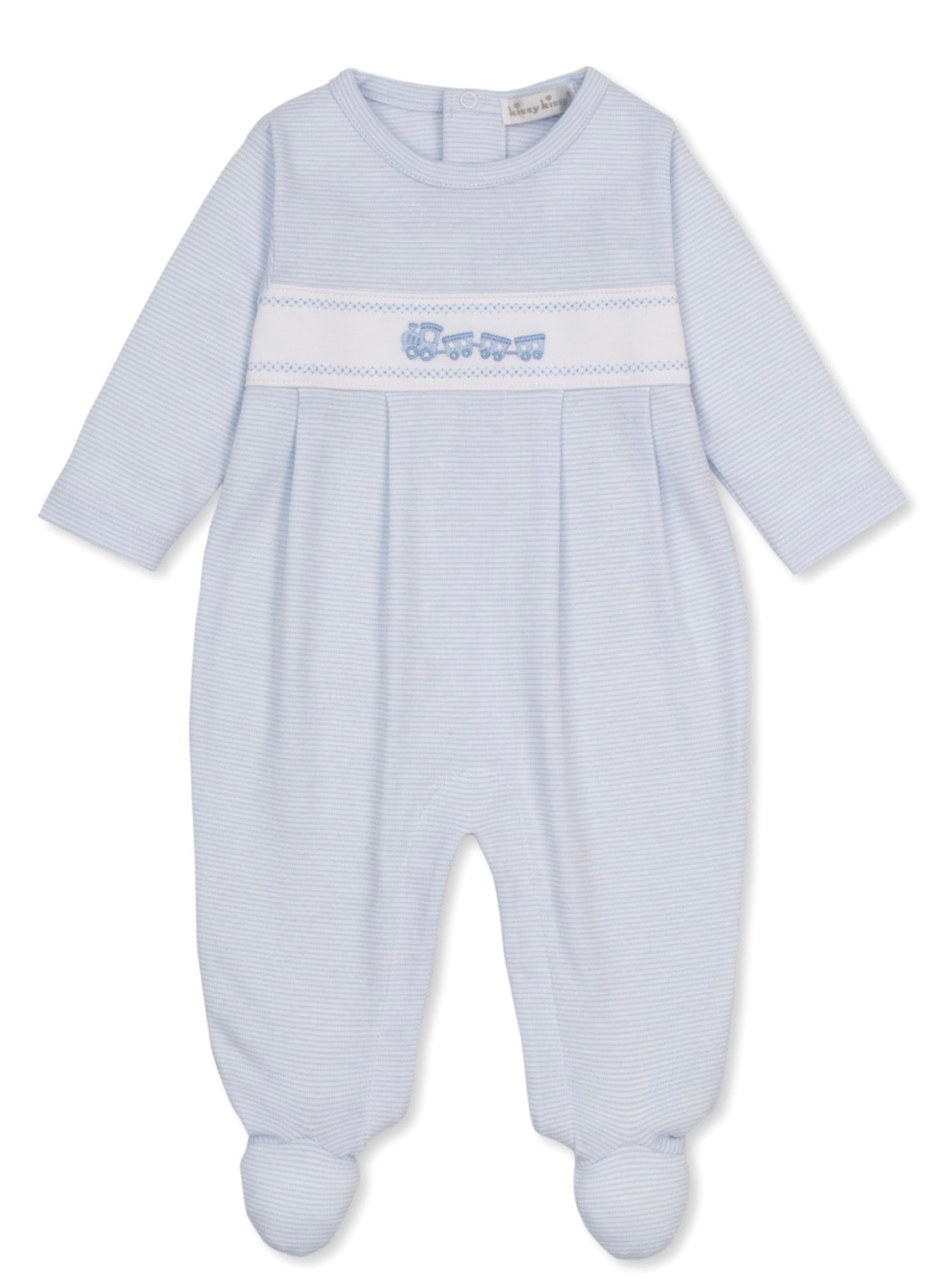 Kissy Kissy Train Embroidered Footie