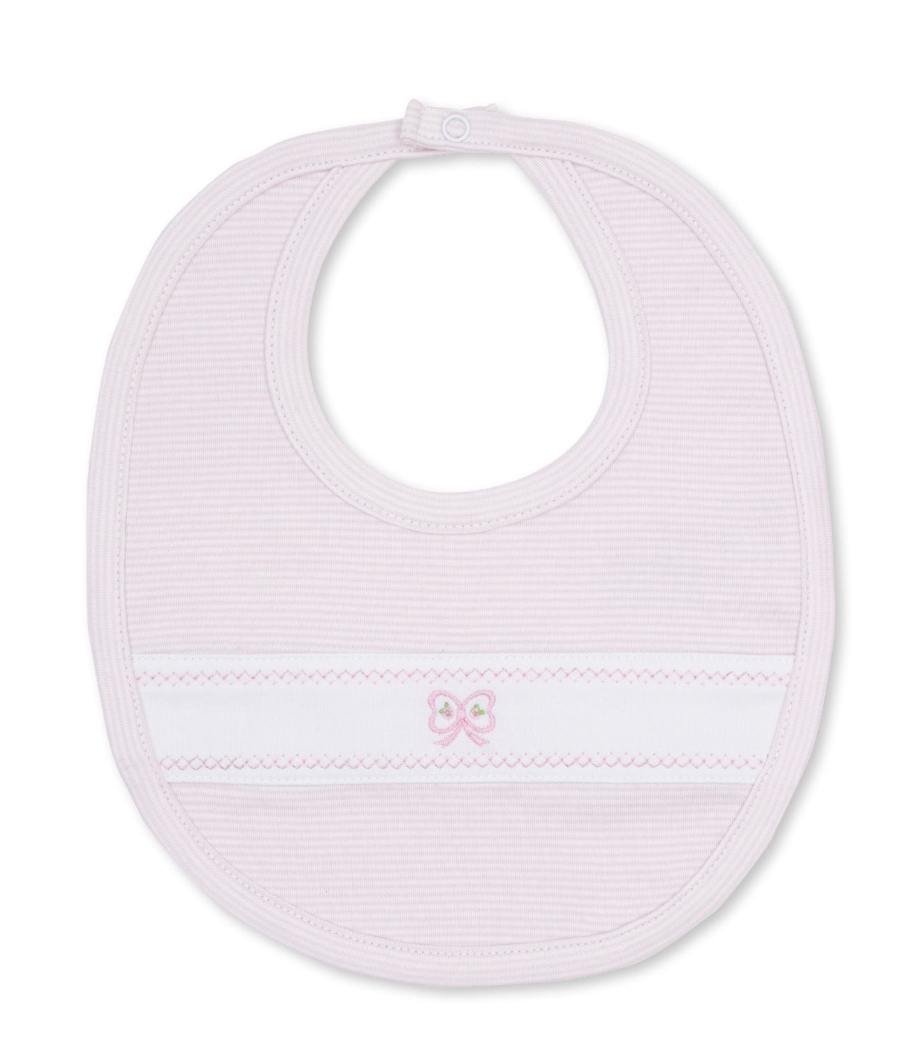 Kissy Kissy Bow Embroidered Bib