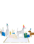 Dog Party Expandable Birthday Card