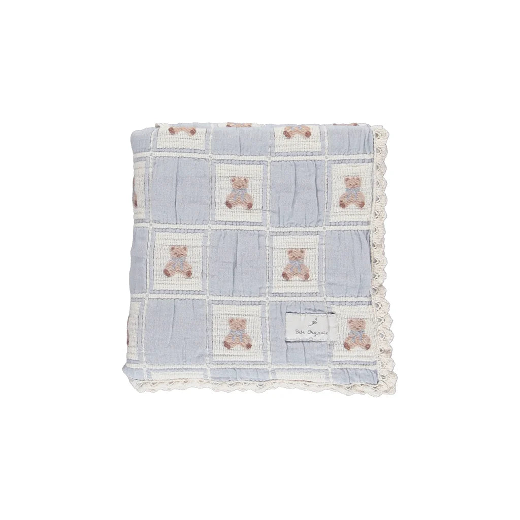 Organic Cotton Teddy Quilted Blanket
