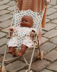 Blue Floral Doll Stroller