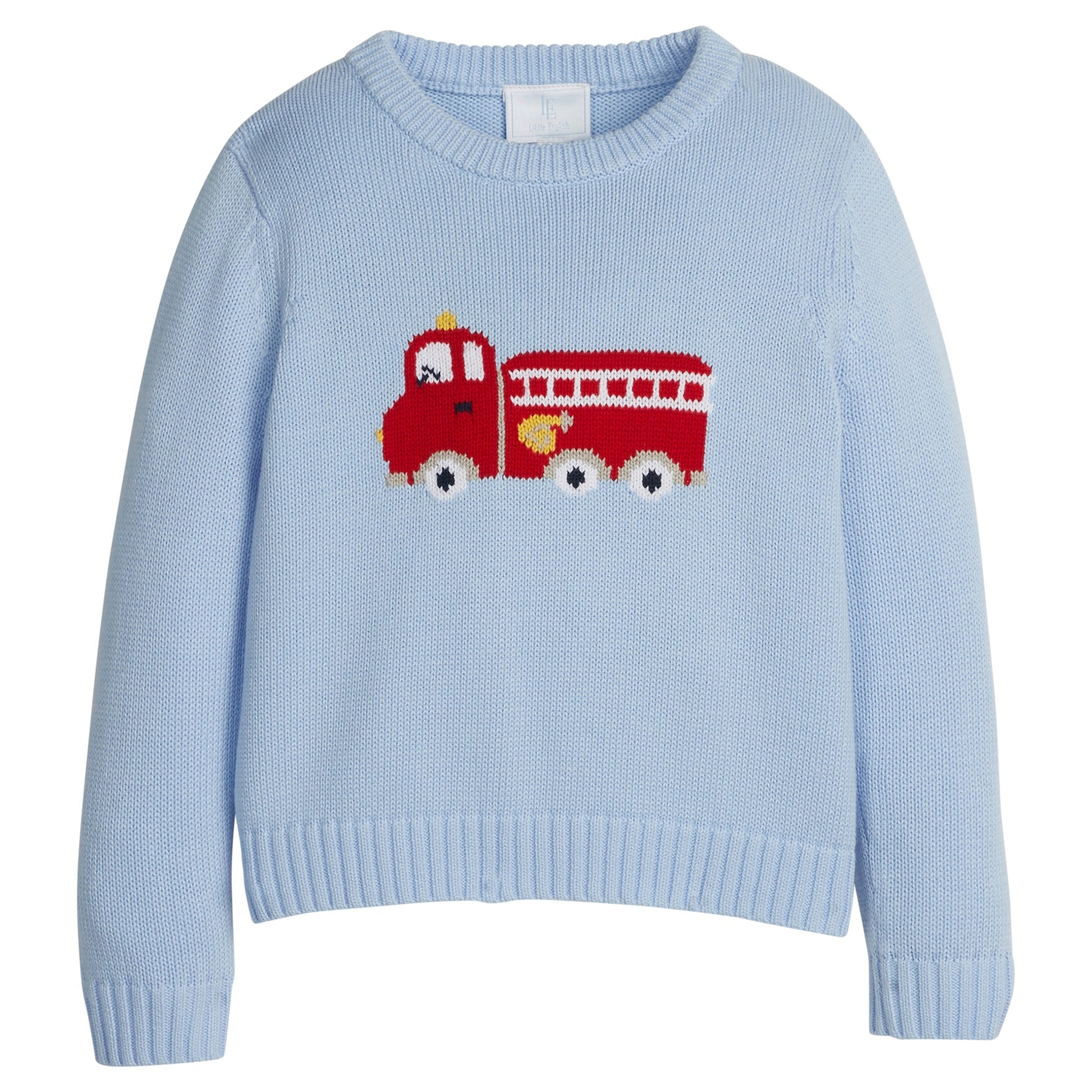 Fire Truck Intarsia Sweater