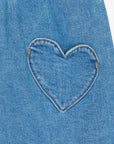 Heart Pocket Denim Skirt