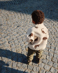 Dino Print Fleece Teddy Jacket