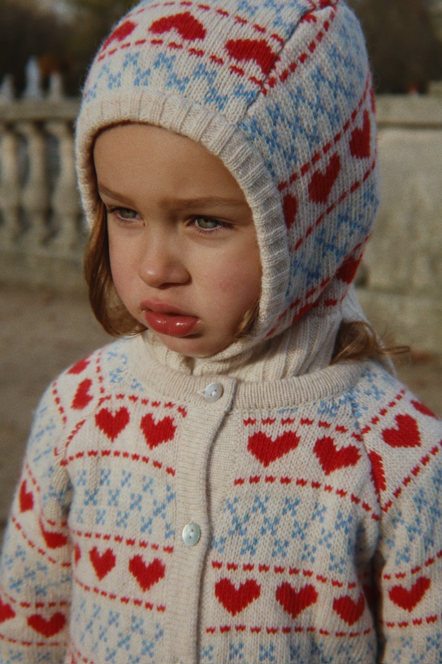 Belou Heart Intarsia Cardigan