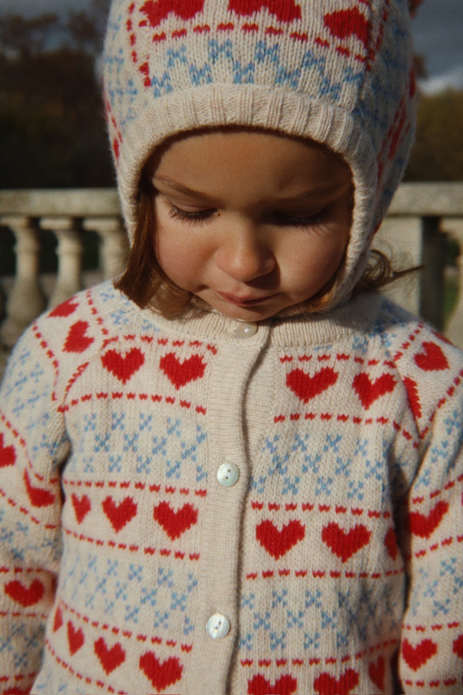 Belou Heart Intarsia Cardigan