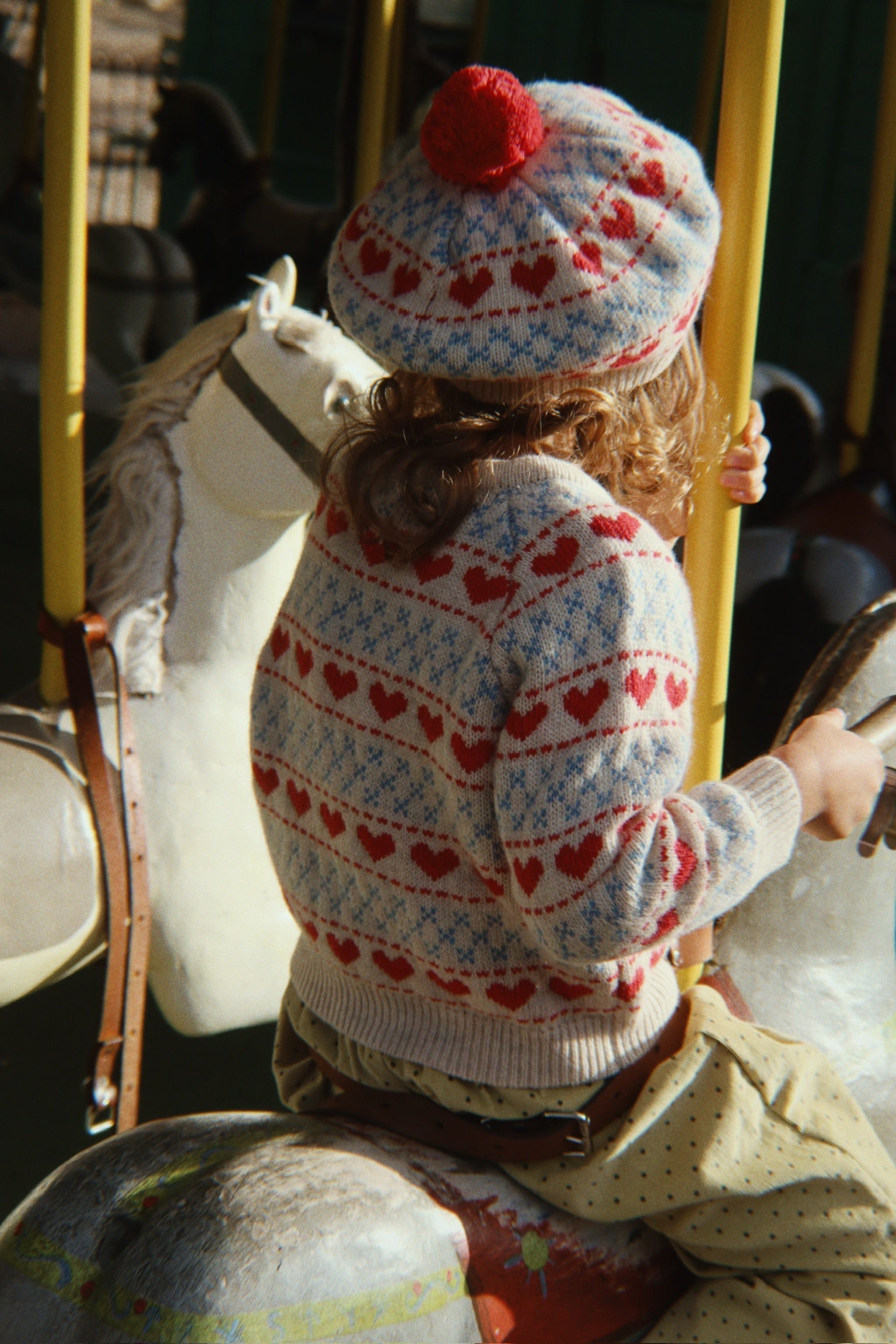 Belou Heart Intarsia Cardigan