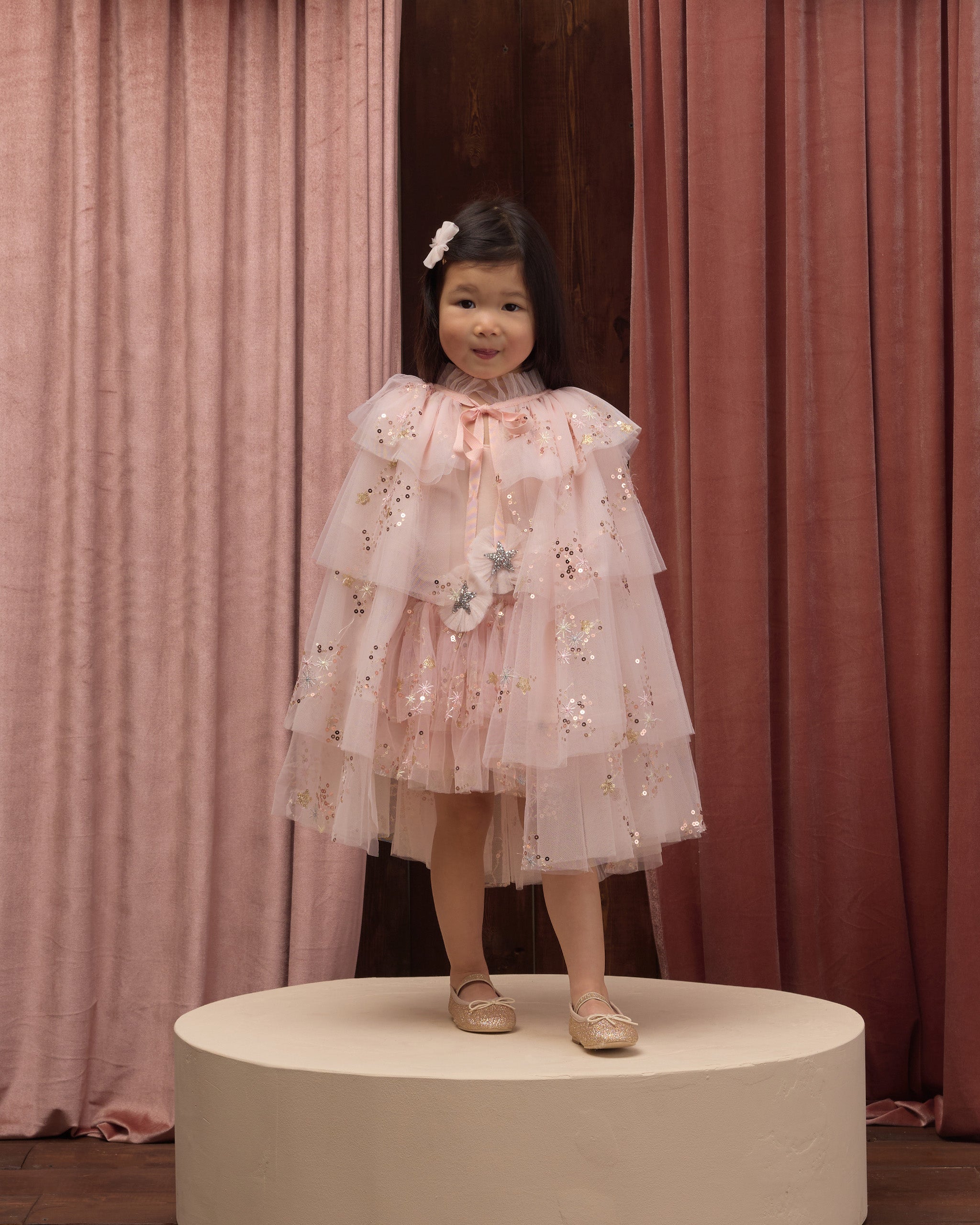 Noralee Pink Tulle Cape