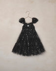 Black Clara Dress w/ Silver Stars