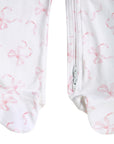 Charming Bows Zipper Footie
