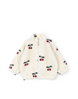 Cherry Print Fleece Teddy Jacket