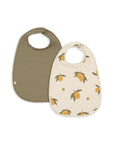 2 Pack Dinner Bib- Green/ Lemon