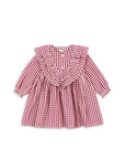 Red Sangria Check Kim Dress