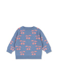 Organic Cotton Lapis Cherry Sweater