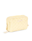 Organic Cotton Yellow Striped Toiletry Bag- Small