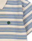 Organic Spotty Striped Sweatshirt Polo
