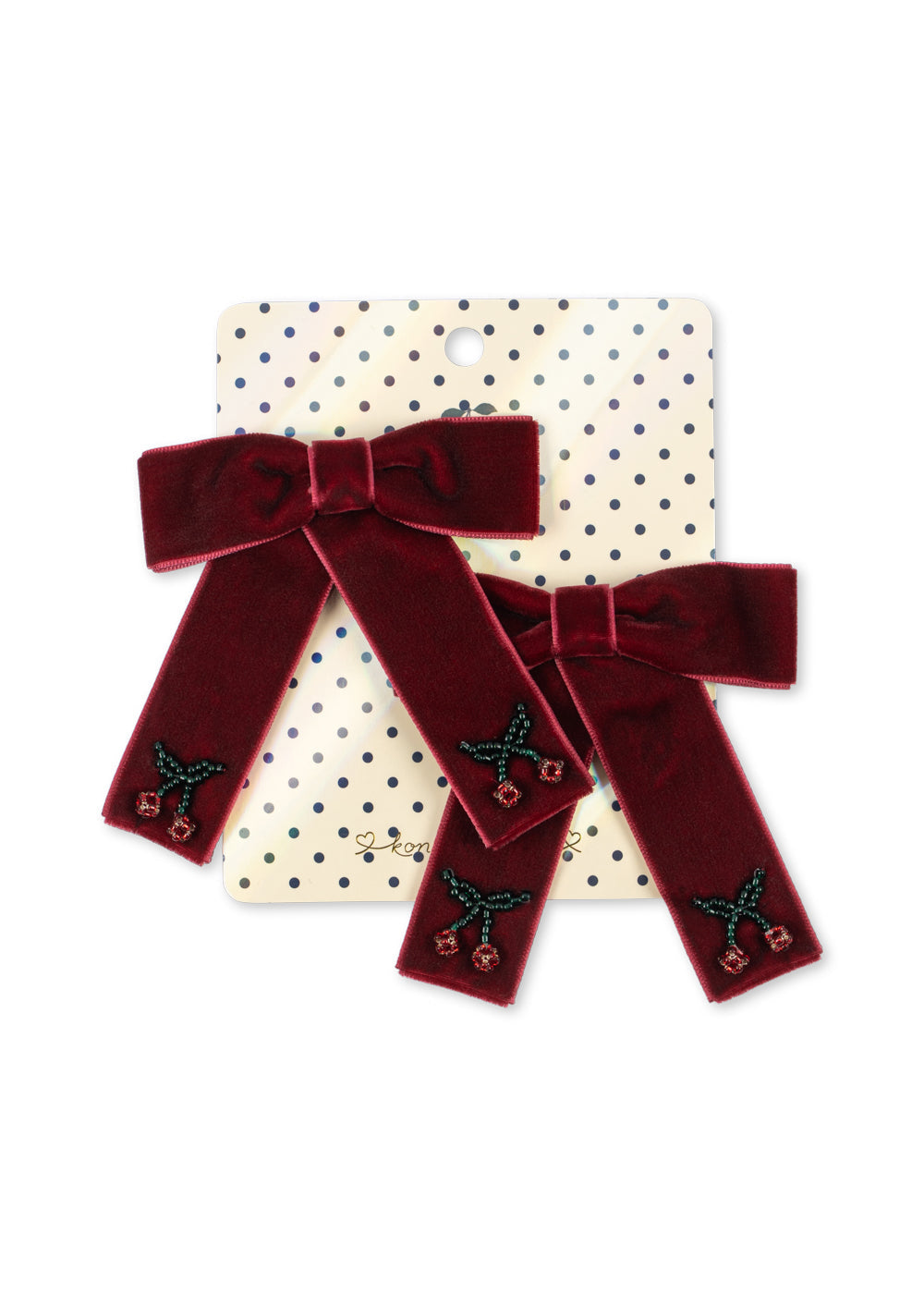 Red Velvet Cherry Bow (set of 2)
