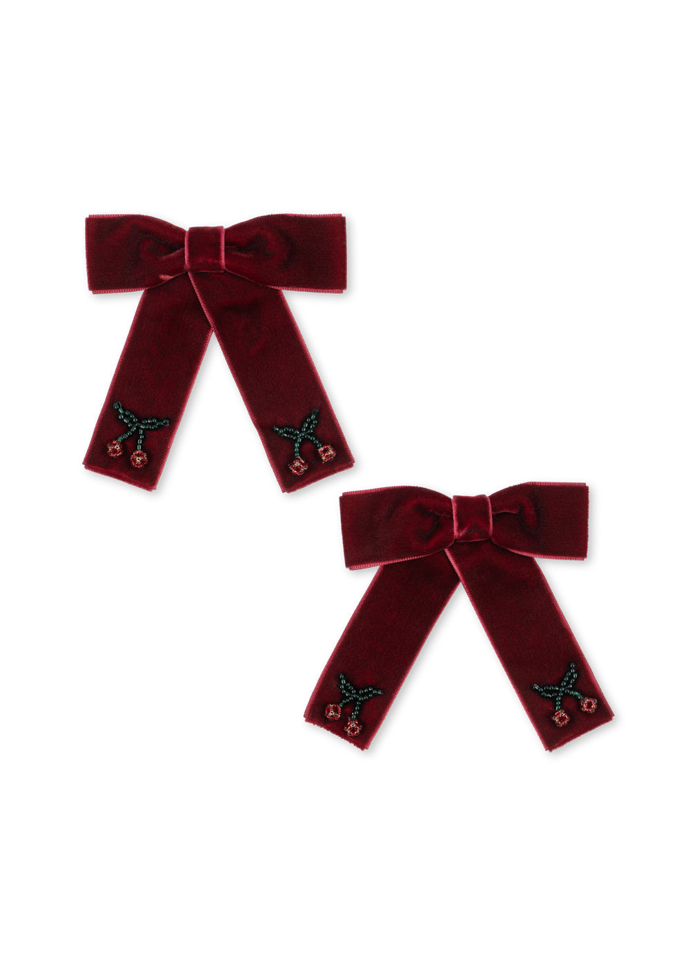 Red Velvet Cherry Bow (set of 2)