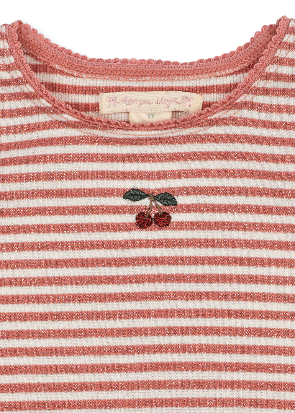 Rose Cream Stripe Roli Shimmer Dress