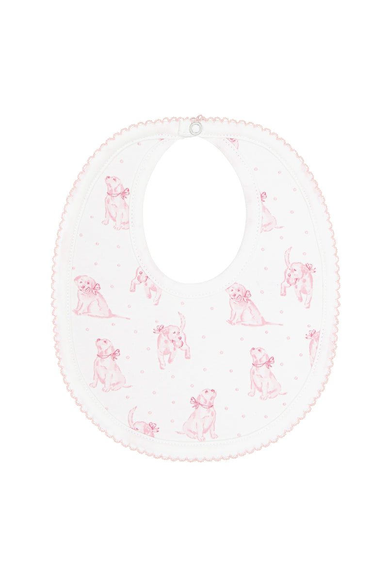 Pink Puppy Love Bib