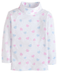 Heart Print Turtleneck