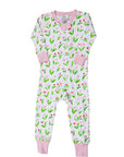 Heart Blooms Zipper Footie