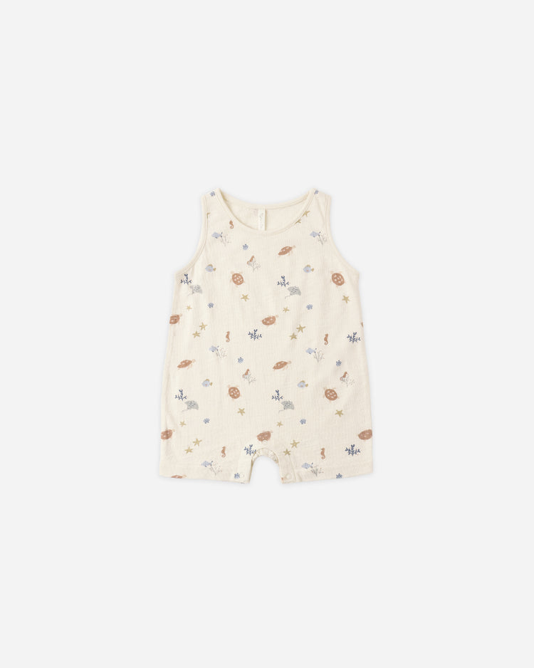 Sleeveless Aquatic Romper